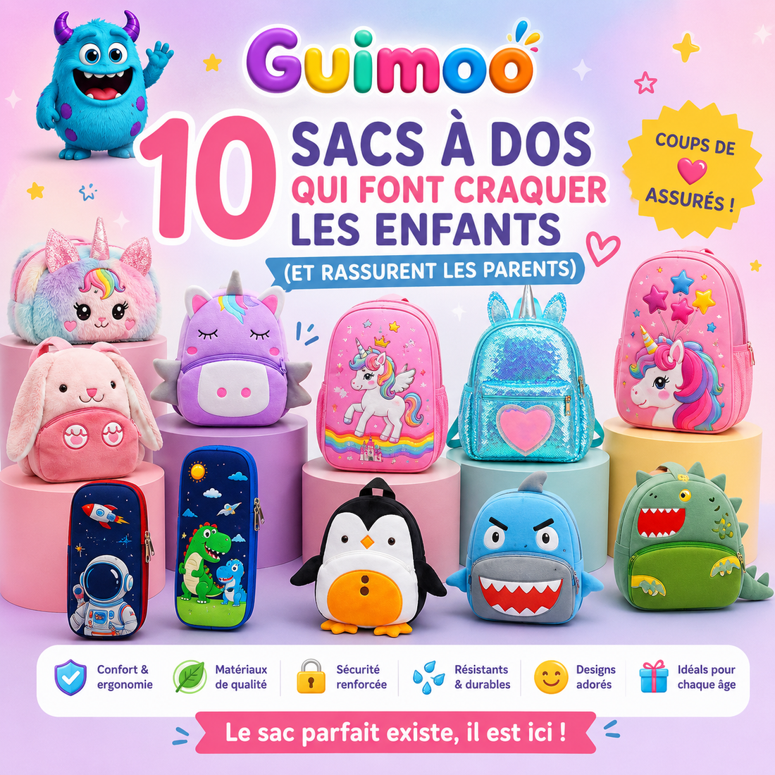 10 sacs à dos qui font craquer les enfants (et rassurent les parents)