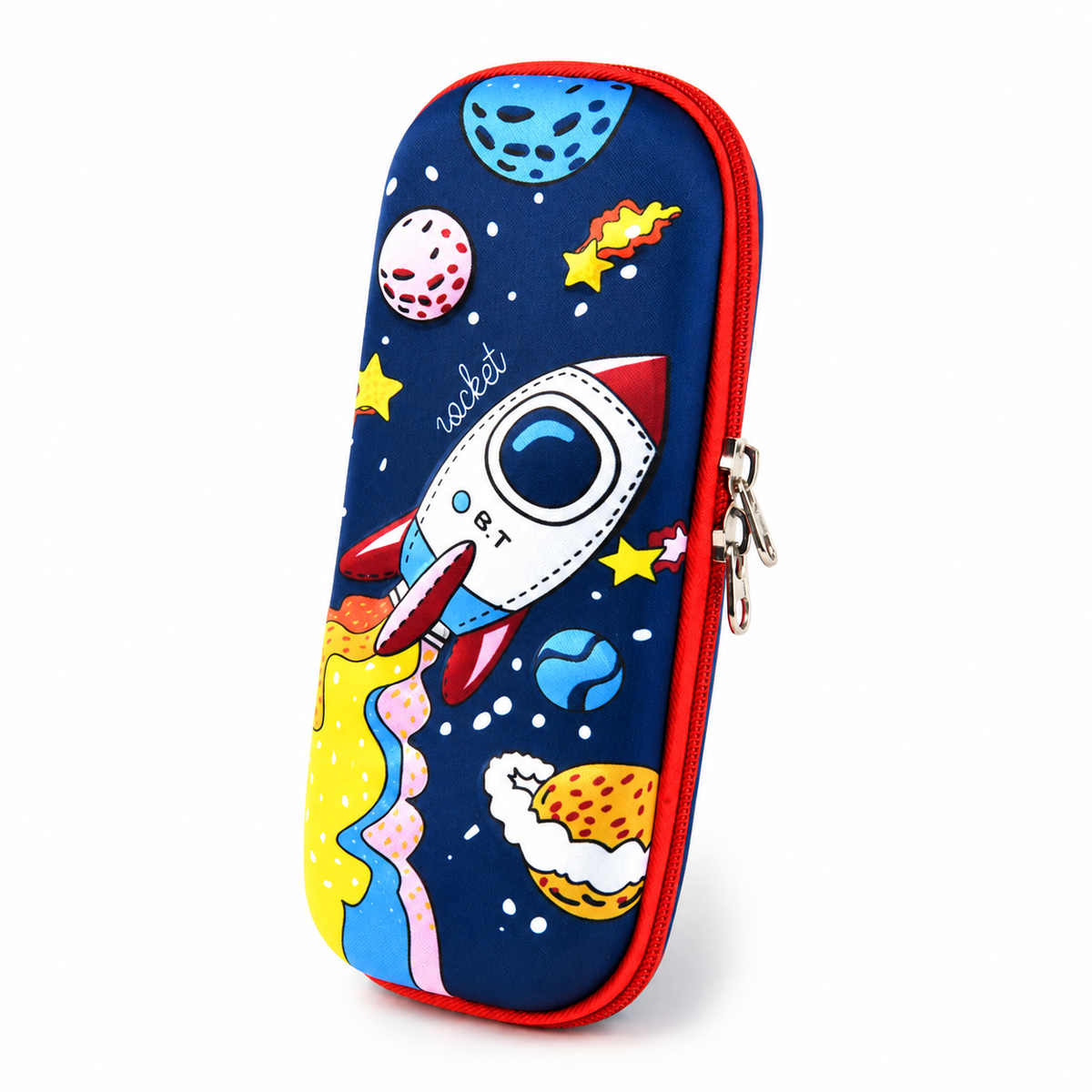 Trousse Kawaii Fusée — Coque rigide 3D
