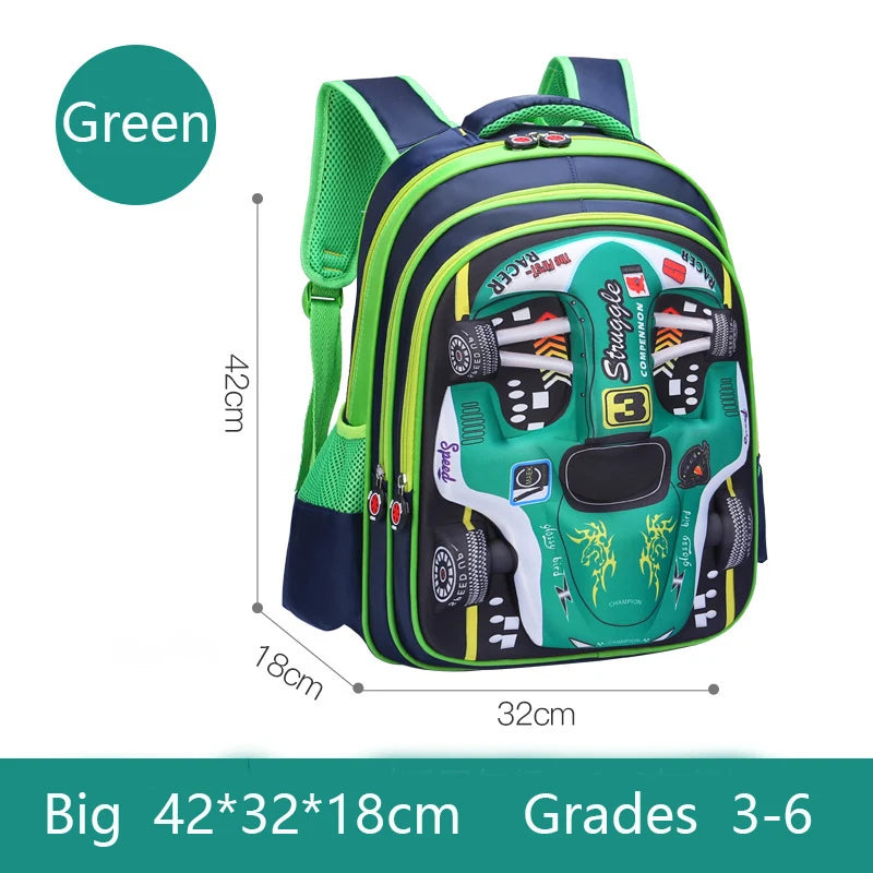 Sac à dos Bolide 3D — Maternelle, matière déperlante