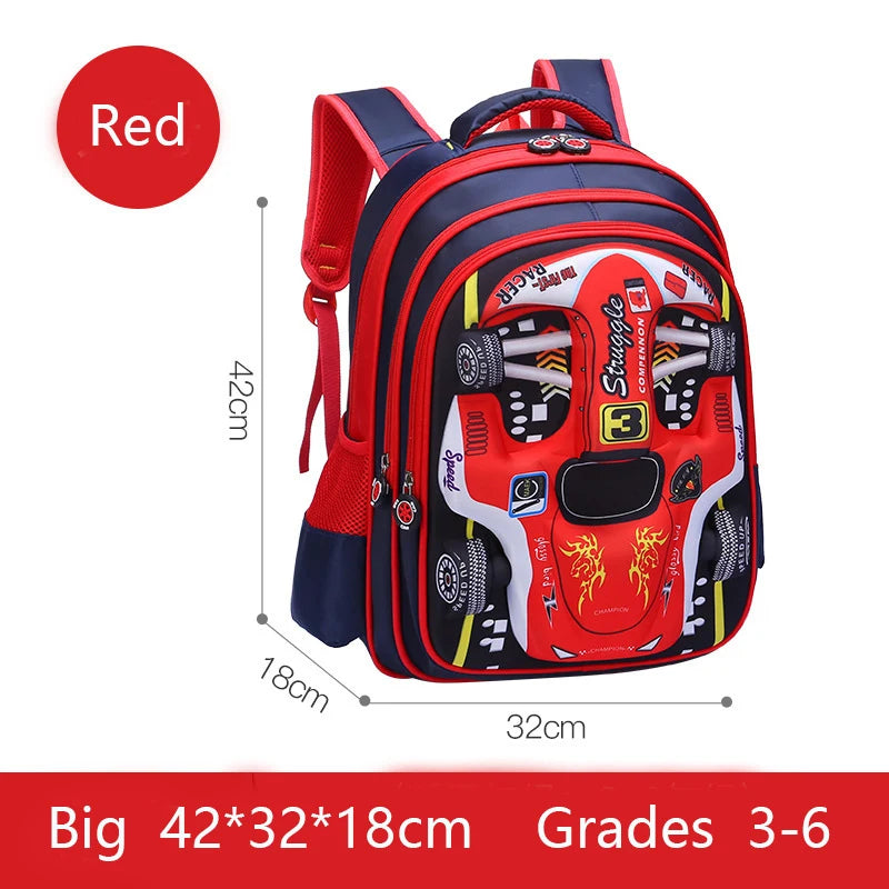 Sac à dos Bolide 3D — Maternelle, matière déperlante