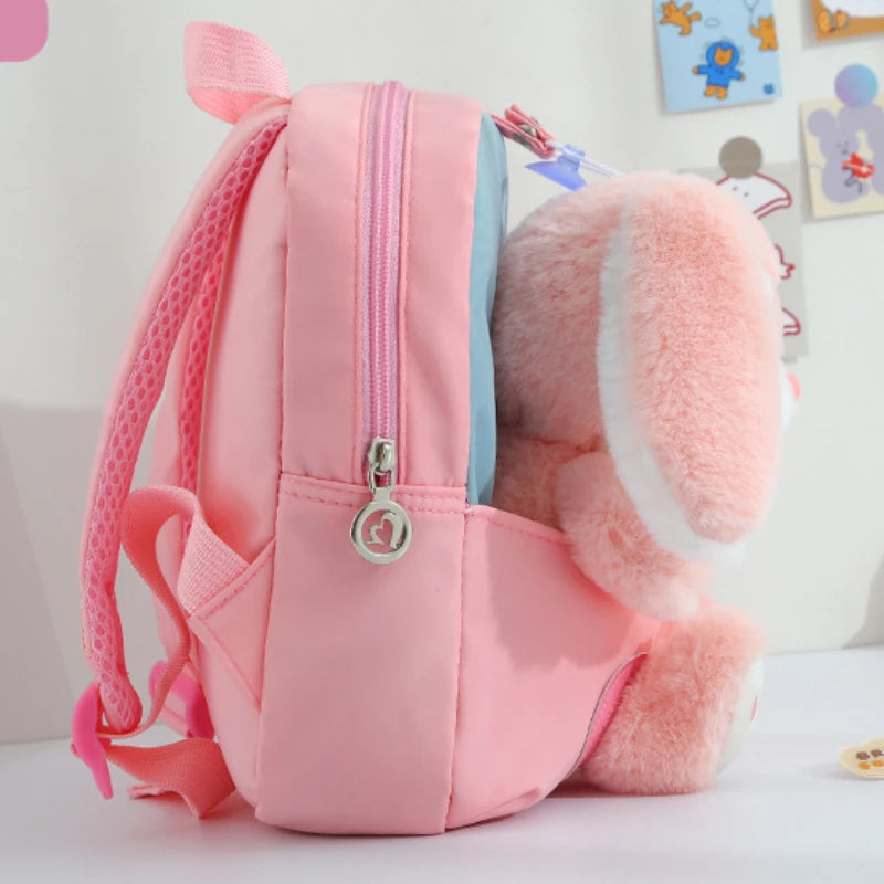 Sac à dos Lapin Peluche 3D — Nœud papillon