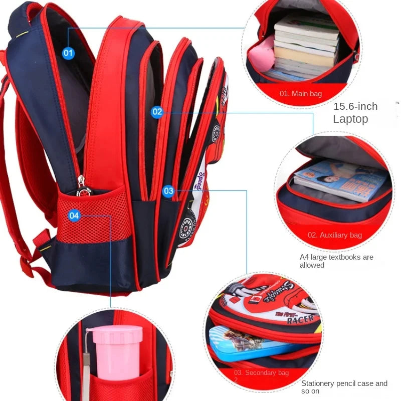 Sac à dos Bolide 3D — Maternelle, matière déperlante