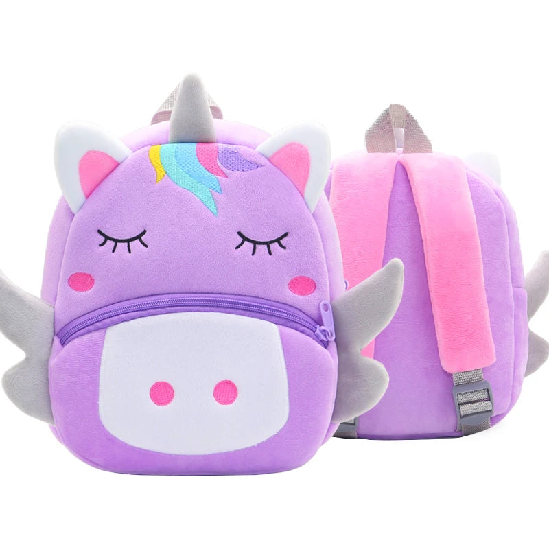Sac à dos Peluche Licorne Violette — Maternelle