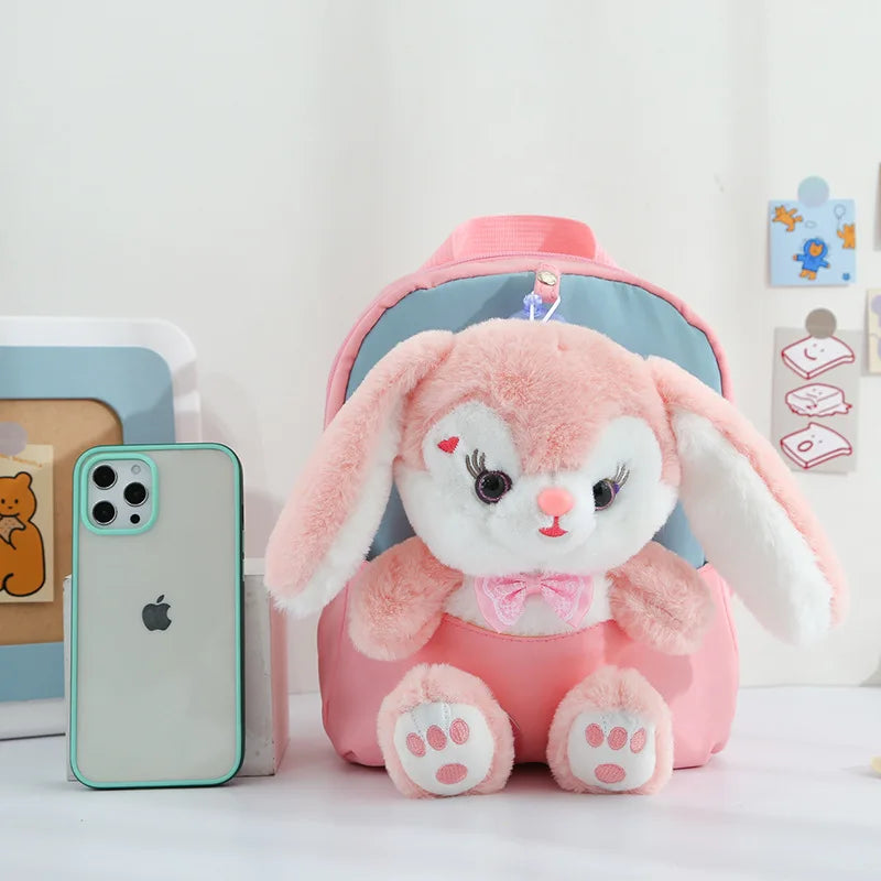 Sac à dos Lapin Peluche 3D — Nœud papillon