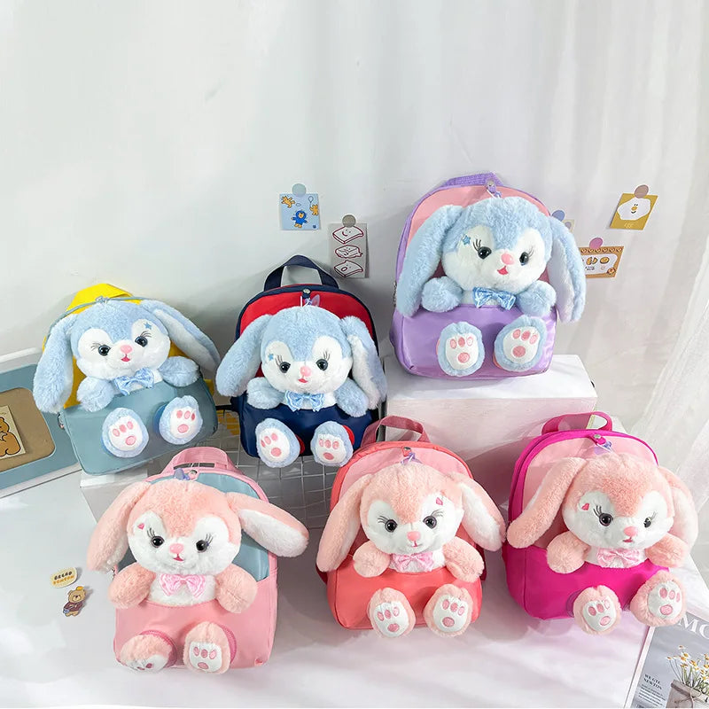 Sac à dos Lapin Peluche 3D — Nœud papillon