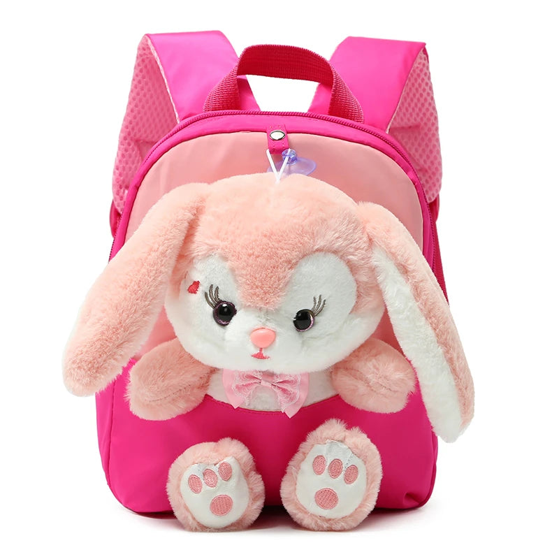 Sac à dos Lapin Peluche 3D — Nœud papillon