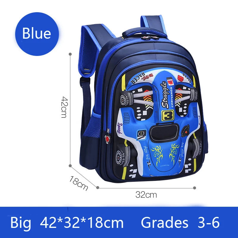 Sac à dos Bolide 3D — Maternelle, matière déperlante